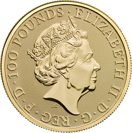 2018 1oz 24k Gold UK Queen's Beast 'Unicorn'