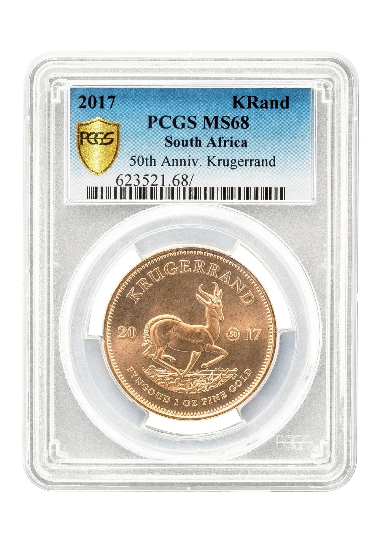 PCGS 2017 1oz Gold South African Krugerrand MS68