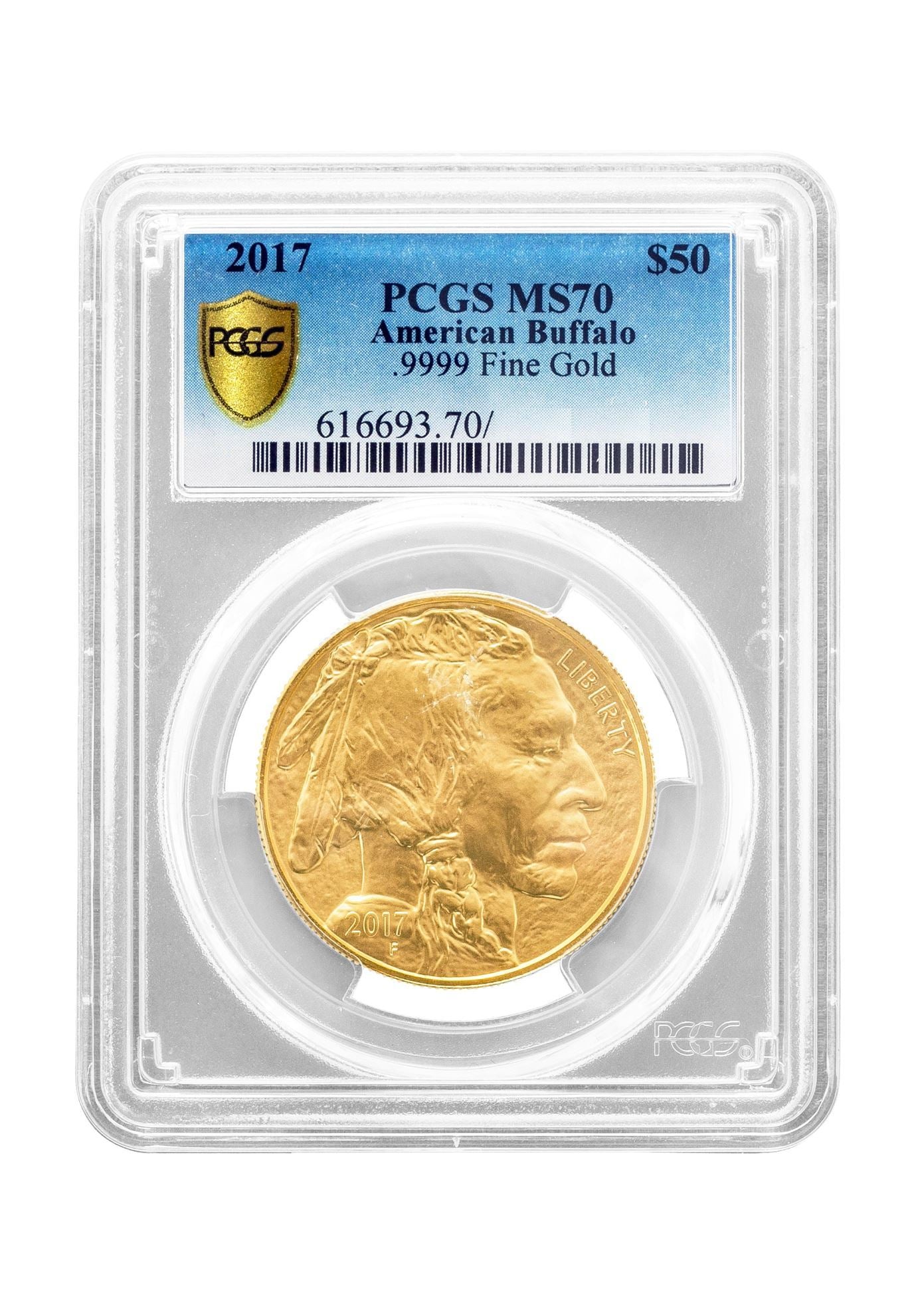 PCGS 2017 1oz Gold American Buffalo MS70