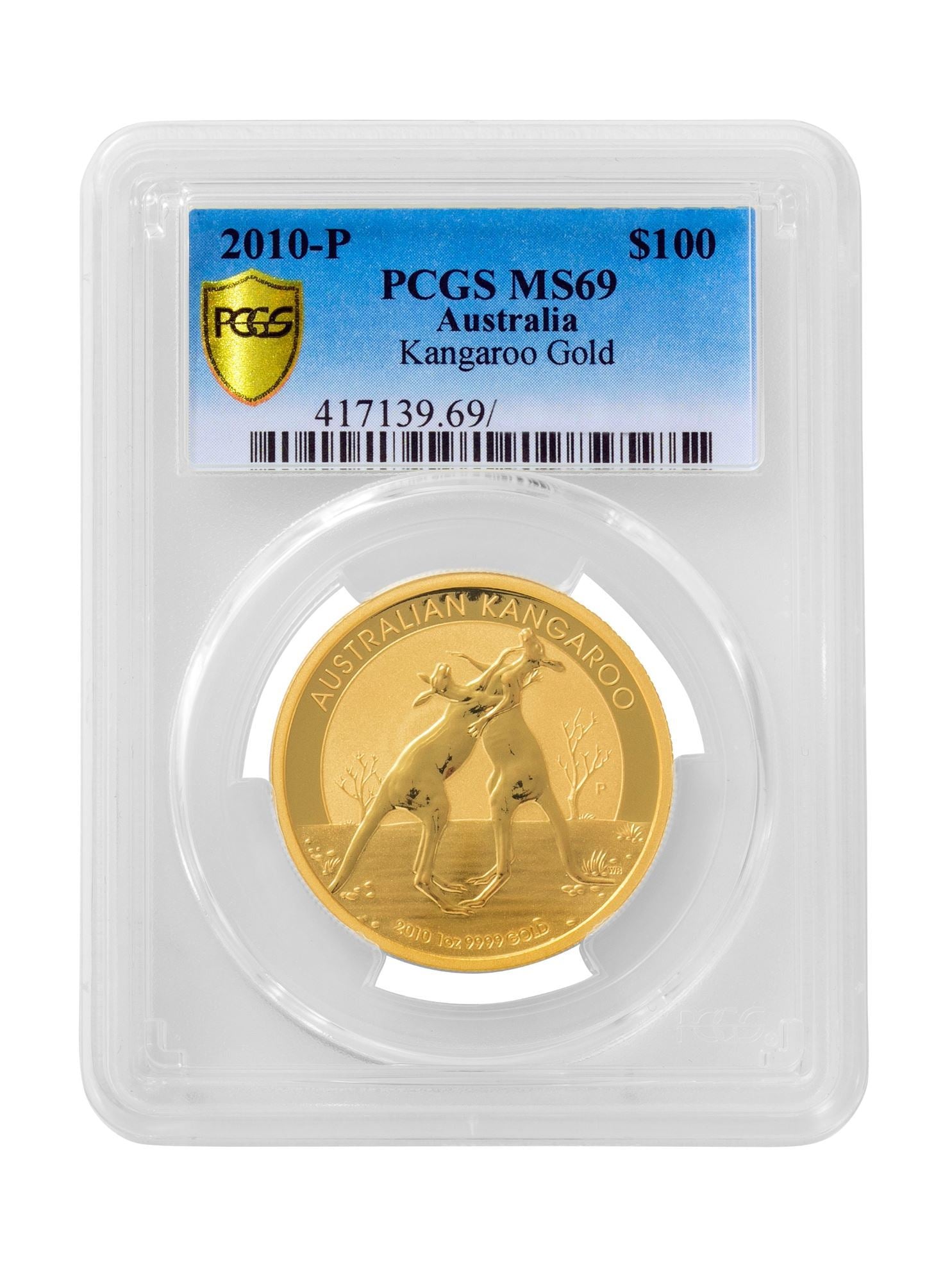 PCGS 2010 1oz Gold Australian Kangaroo MS69