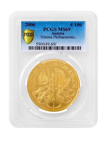 PCGS 2006 1oz Gold Austrian Philharmonic MS69