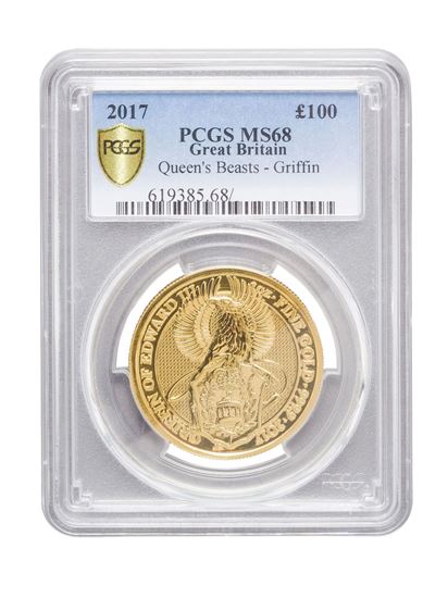 PCGS 2017 1oz Gold Queen's Beast 'Griffin' MS68