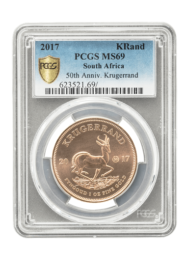 PCGS 2017 1oz Gold South African Krugerrand MS69