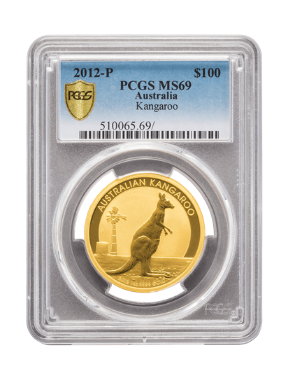 PCGS 2012 1oz Gold Australian Kangaroo MS69