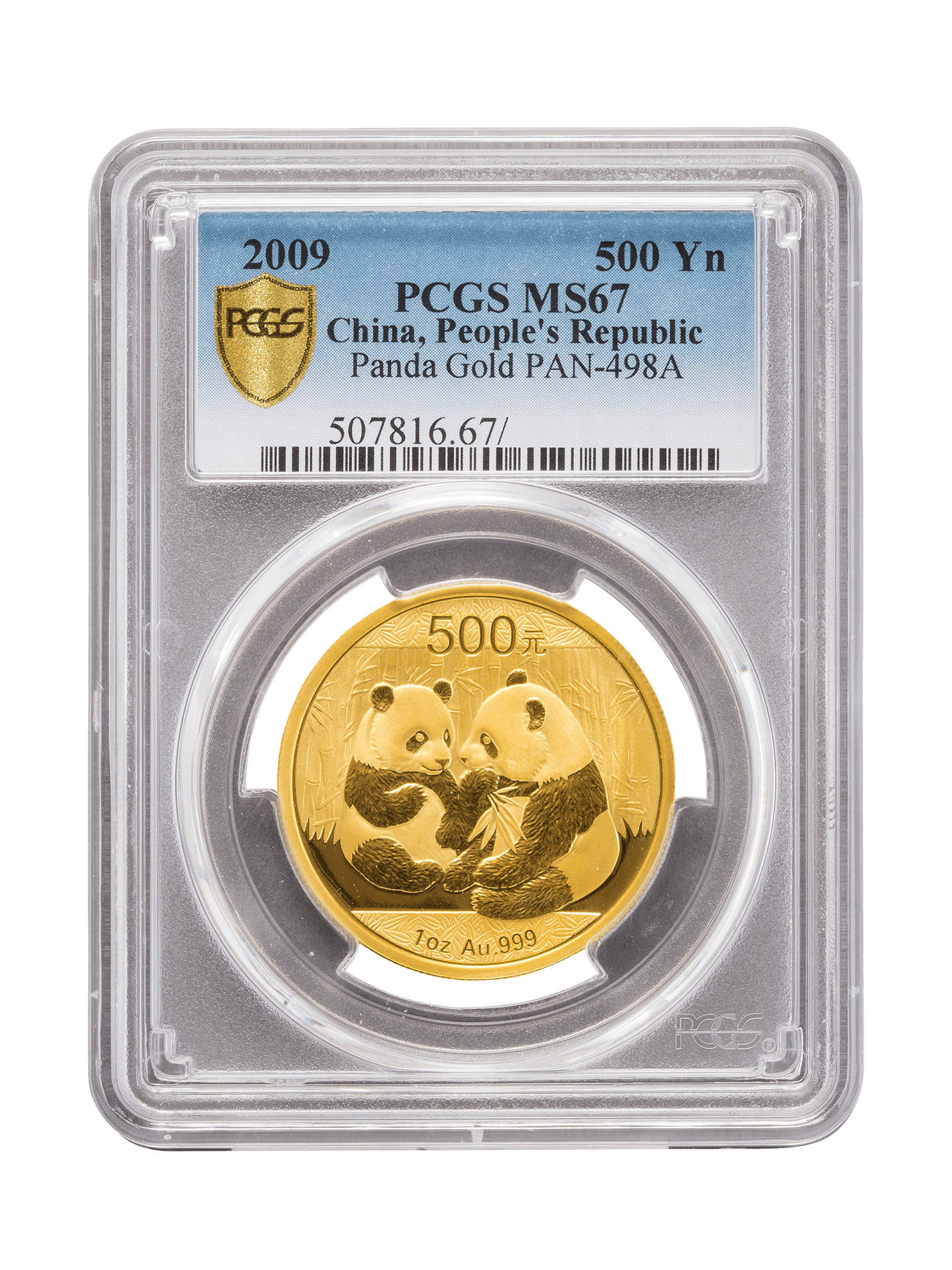 PCGS 2009 1oz Gold Chinese Panda MS67