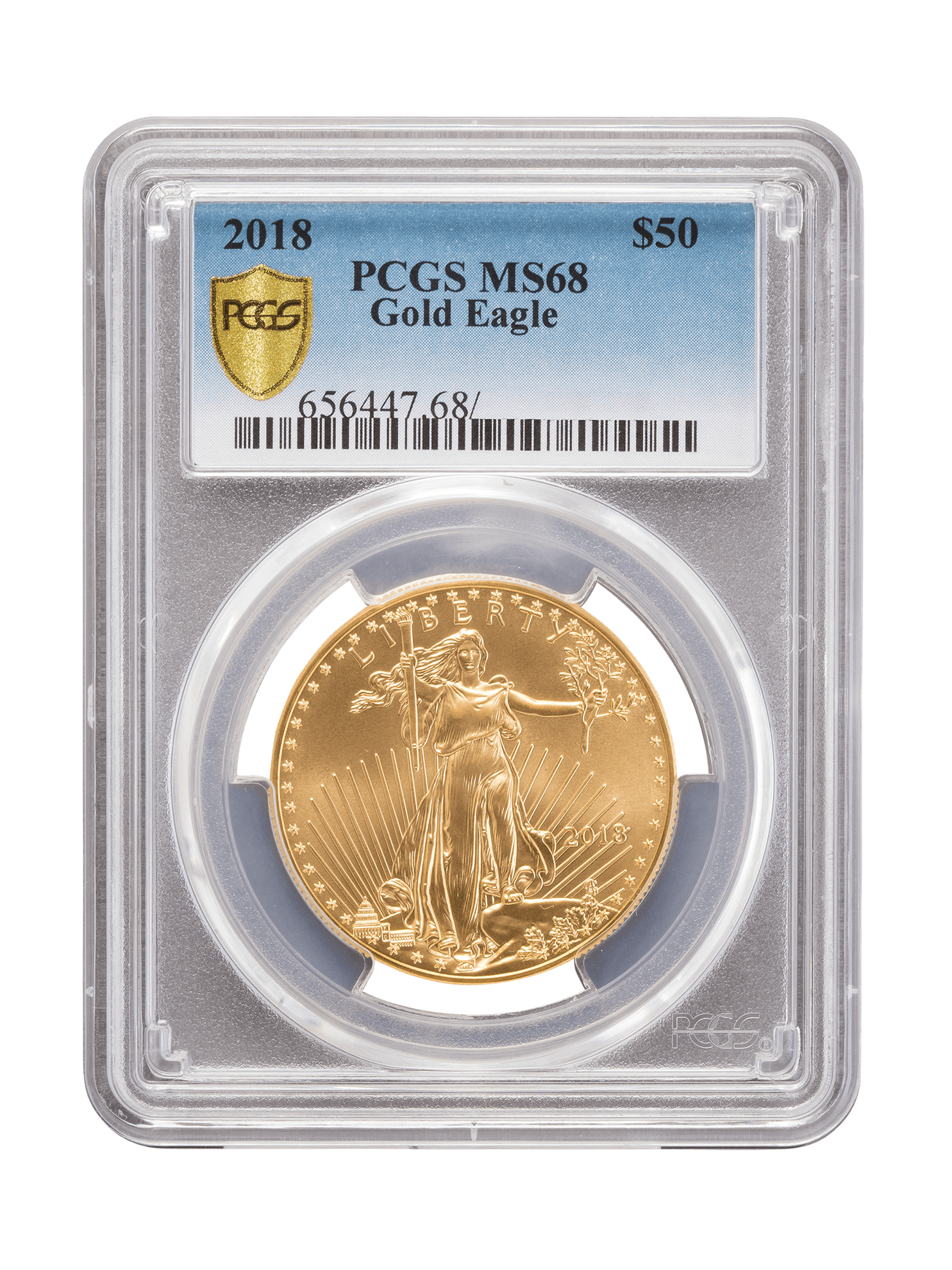 PCGS 2018 1oz Gold American Eagle MS68