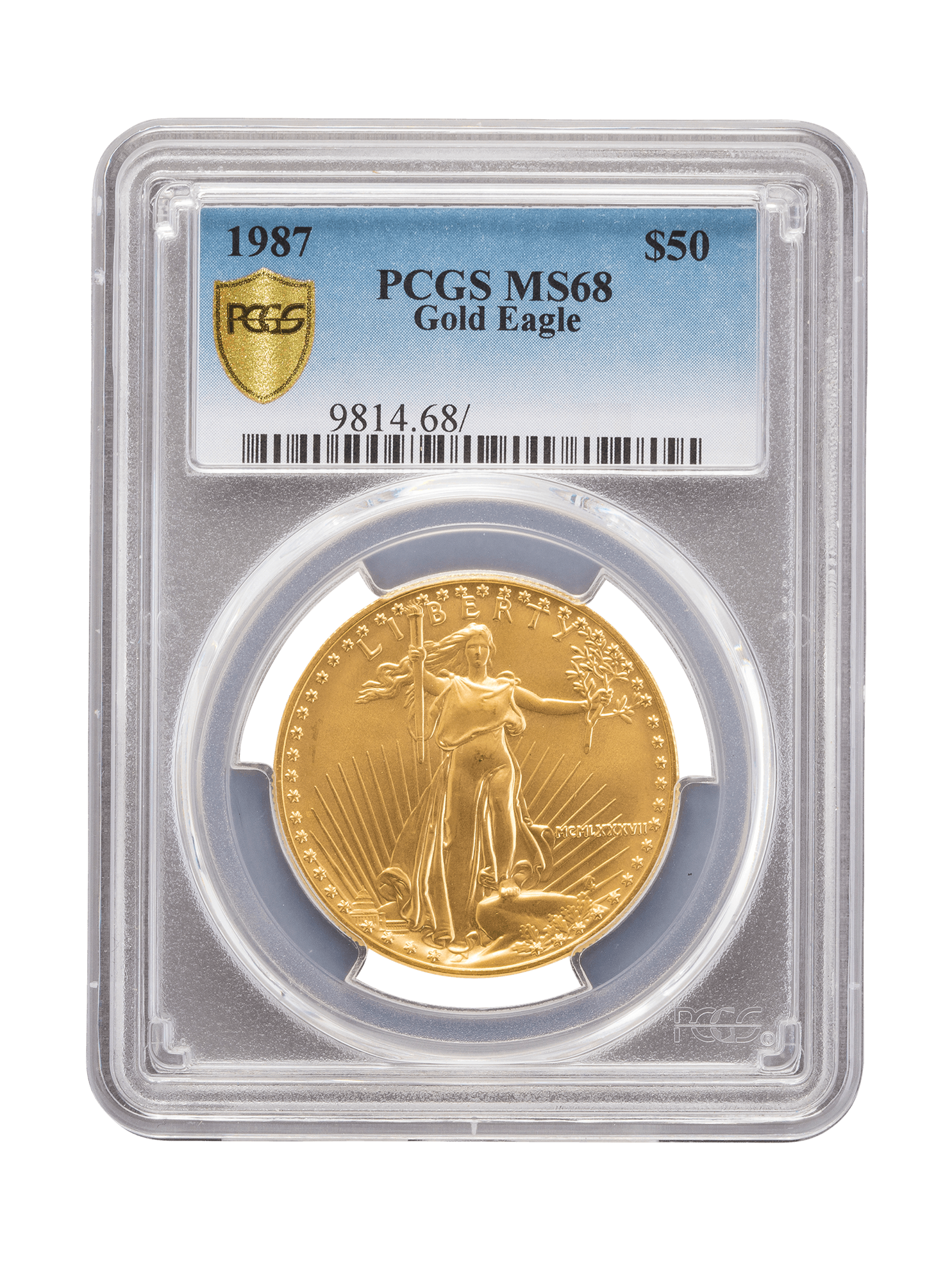 PCGS 1987 1oz Gold American Eagle MS68