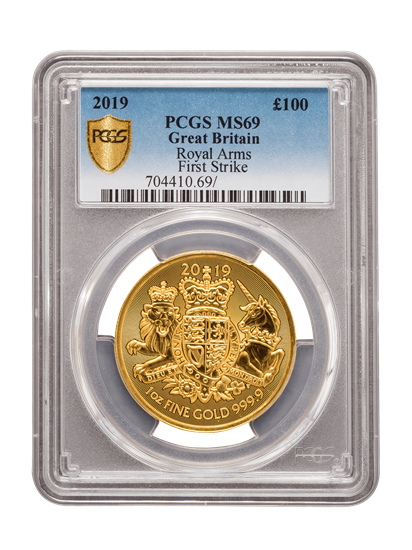 PCGS 2019 1oz Gold Coat of Arms MS69