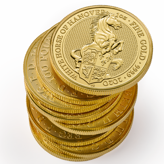 2020 1oz UK Queen's Beast 'White Horse of Hanover' Gold Coin