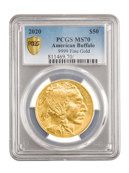 PCGS 2020 1oz Gold American Buffalo MS70