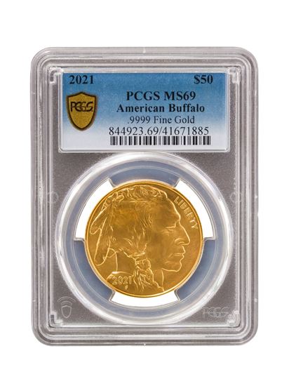 PCGS 2021 1oz Gold American Buffalo MS69