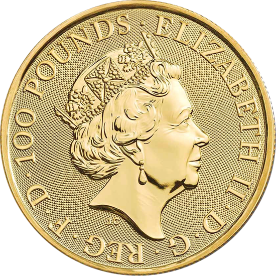 2022 1oz UK Tudor Beast 'Lion of England' Gold Coin