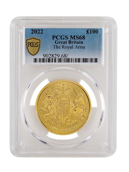 PCGS 2022 1oz Gold Coat of Arms MS68