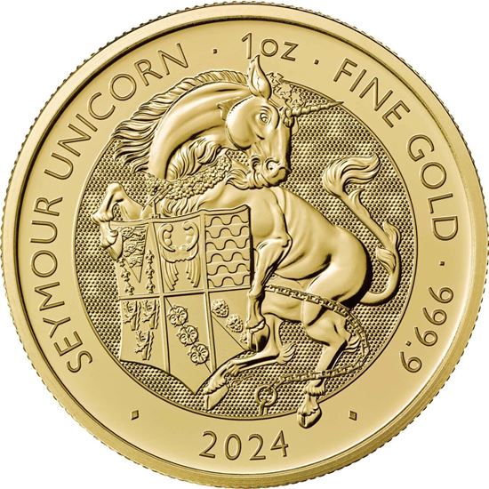2024 1oz UK Tudor Beast 'Seymour Unicorn' Gold Coin