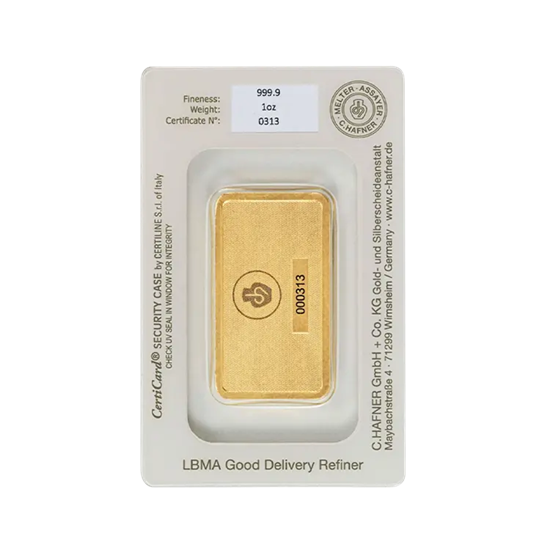 C.Hafner 1oz Gold Bar