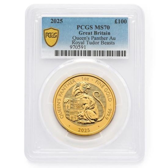 PCGS 2025 1oz Gold Tudor Beast 'Panther' MS70