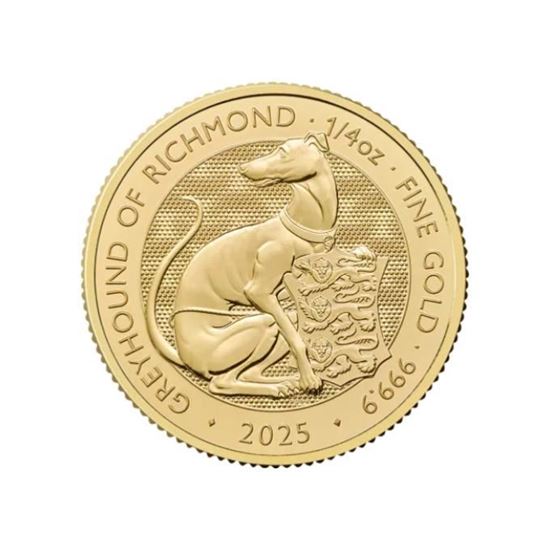 2025 1/4oz UK Tudor Beast 'Greyhound of Richmond' Gold Coin