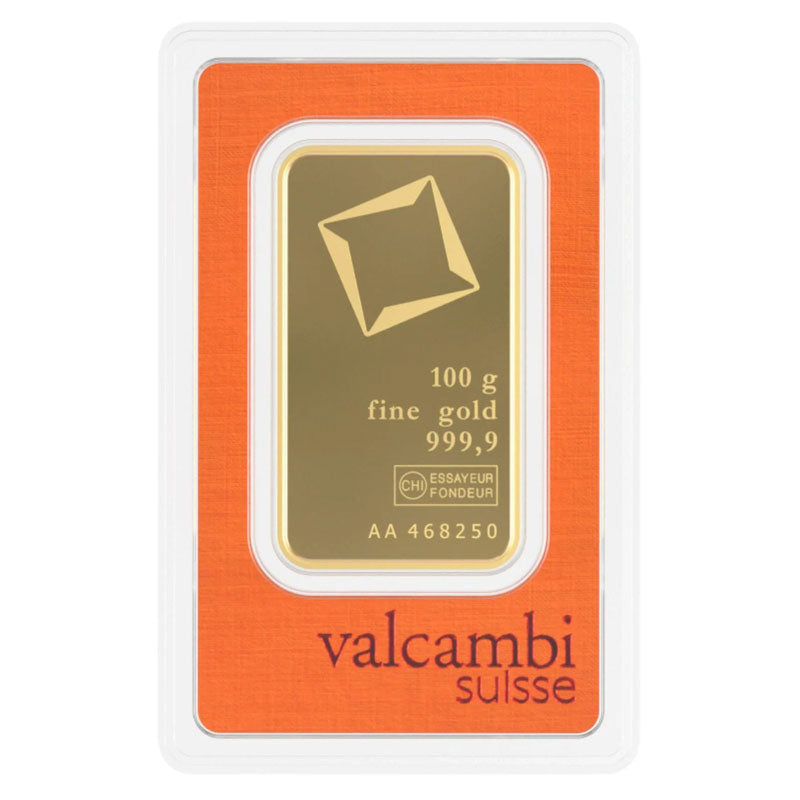 100g Gold Bar Valcambi