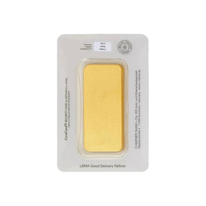 1kg Gold Bar C. Hafner Cast