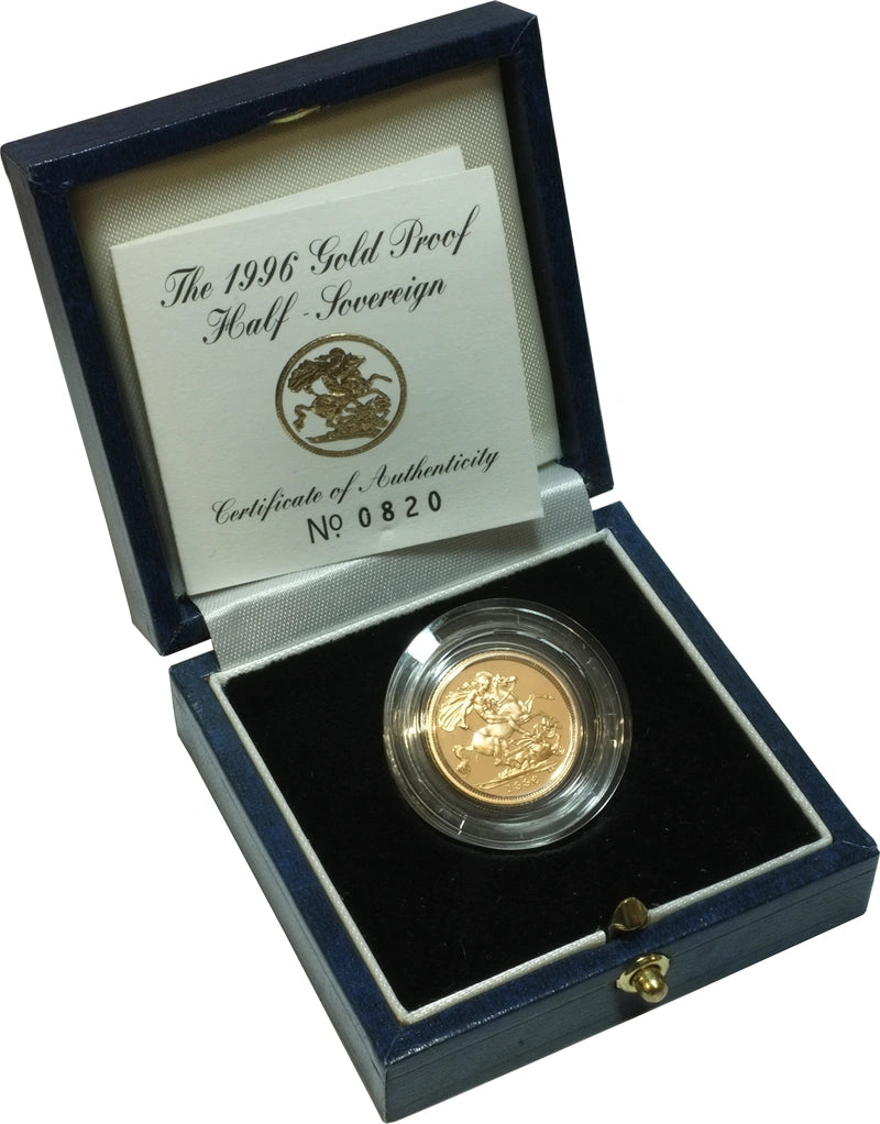 1996 Half Sovereign Gold Proof Box & COA