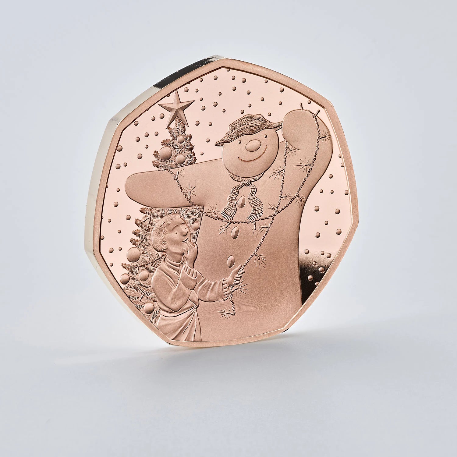 The Snowman 2025 UK 50p Gold Proof Coin