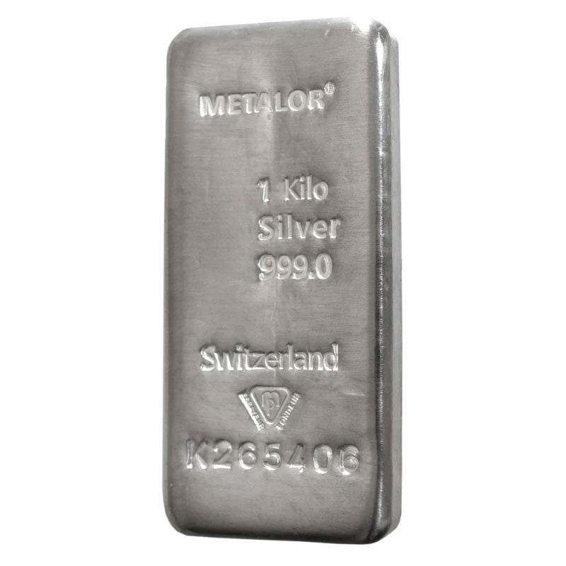 Second Hand 1kg Silver Bar Metalor