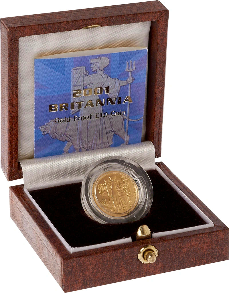 2001 Britannia £10 1/10oz Gold Proof Coin (Box & COA)