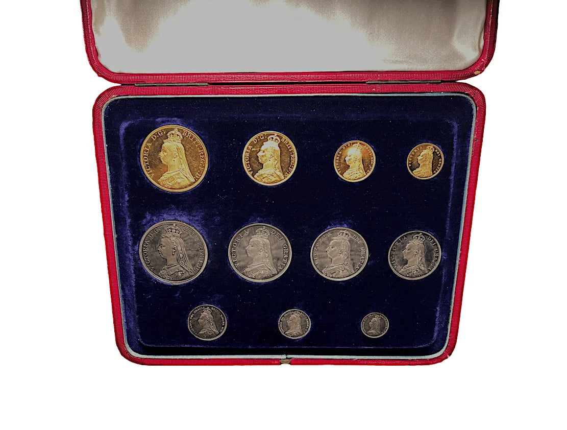 1887 11-Coin Gold Proof set Five Pound to Threepence NGC PF61 - PF65 Ultra Cam