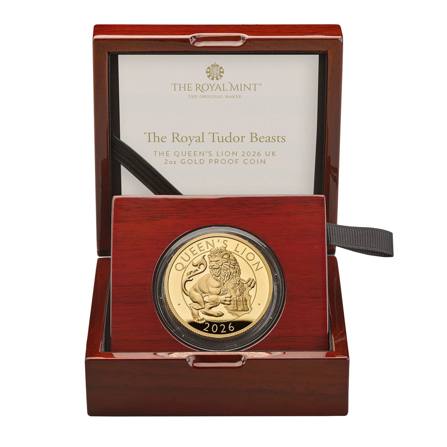The Royal Tudor Beasts The Queen's Lion 2026 UK 2oz Gold Proof Coin 1 of 30