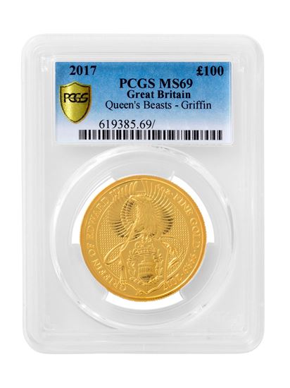 PCGS 2017 1oz Gold Queen's Beast 'Griffin' MS69