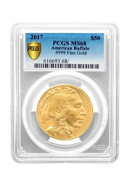 PCGS 2017 1oz Gold American Buffalo Gold Coin MS68