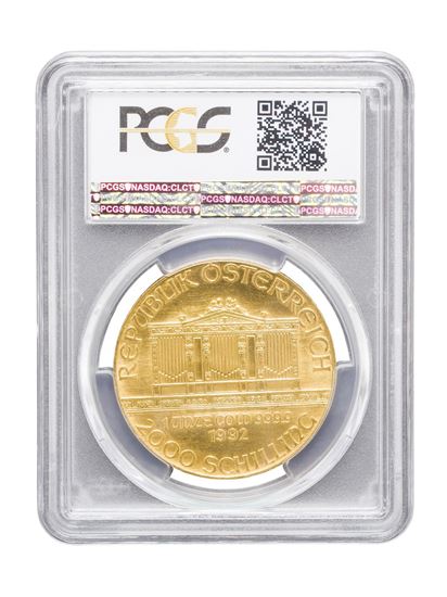 PCGS 1992 1oz Gold Austrian Philharmonic MS66