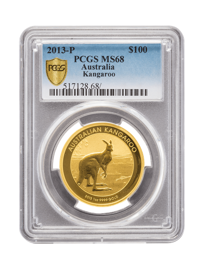 PCGS 2013 1oz Gold Australian Kangaroo MS68