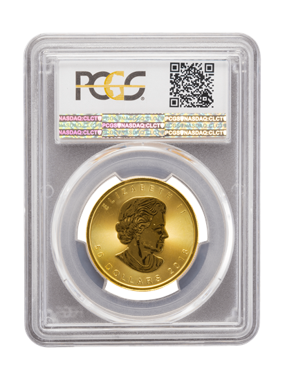 PCGS 2018 1oz Gold Canadian Maple Leaf MS66