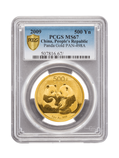 PCGS 2009 1oz Gold Chinese Panda MS67