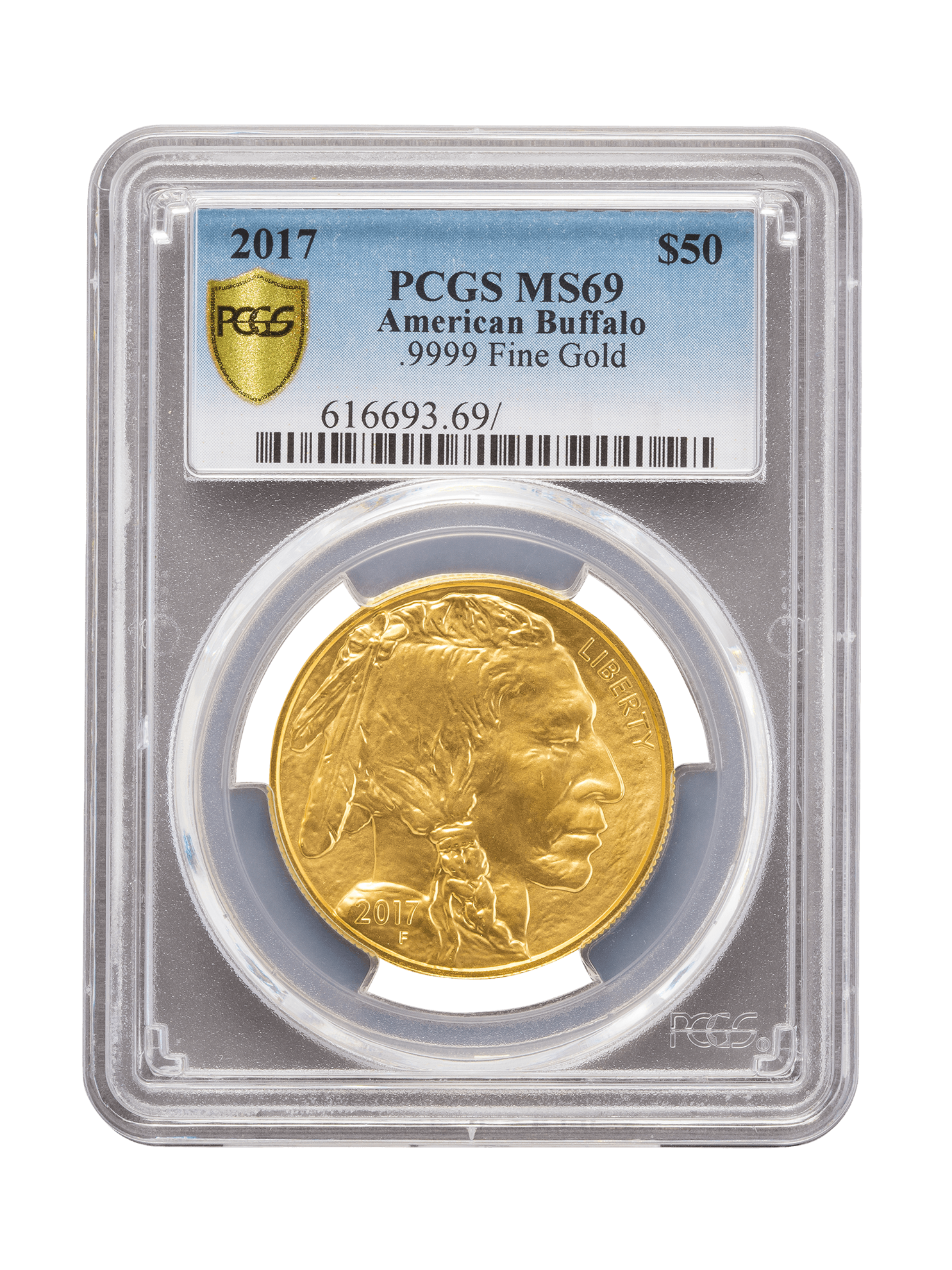 PCGS 2017 1oz Gold American Buffalo MS69