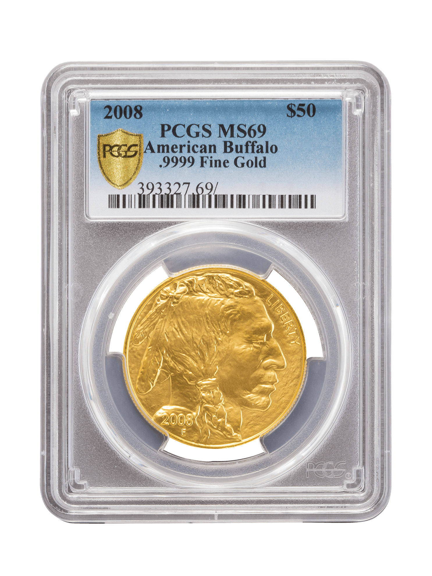 PCGS 2008 1oz American Buffalo Gold Coin MS69