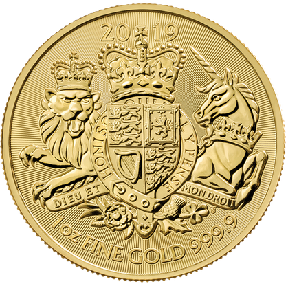 2019 1oz UK Coat of Arms Gold Coin