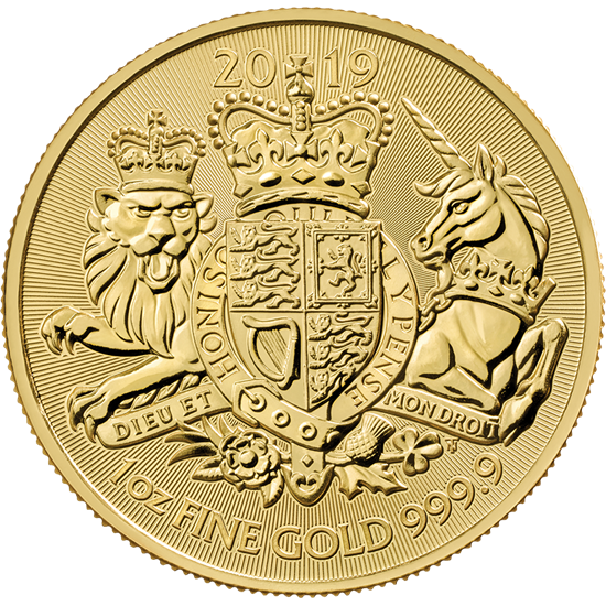 2019 1oz UK Coat of Arms Gold Coin