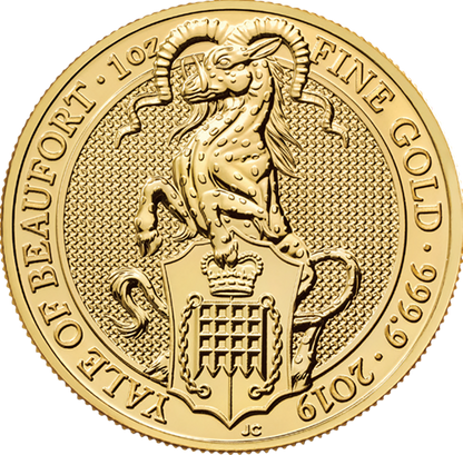 2019 1oz 24k Gold UK Queen's Beast 'The Yale of Beaufort'