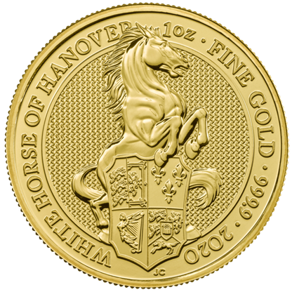 2020 1oz UK Queen's Beast 'White Horse of Hanover' Gold Coin