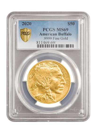 PCGS 2020 1oz Gold American Buffalo MS69