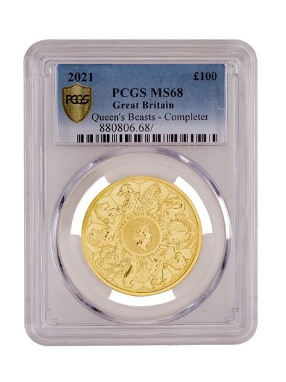 PCGS 2021 1oz Gold Queen's Beast 'Completer' MS68