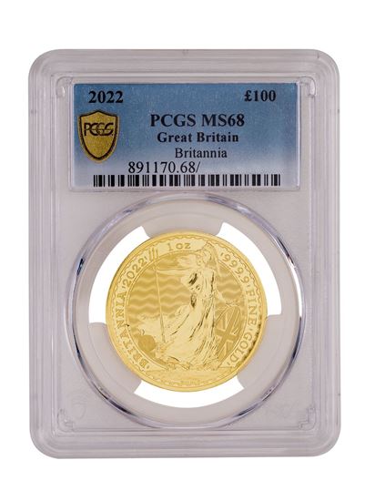 PCGS 2022 1oz Gold Britannia MS68