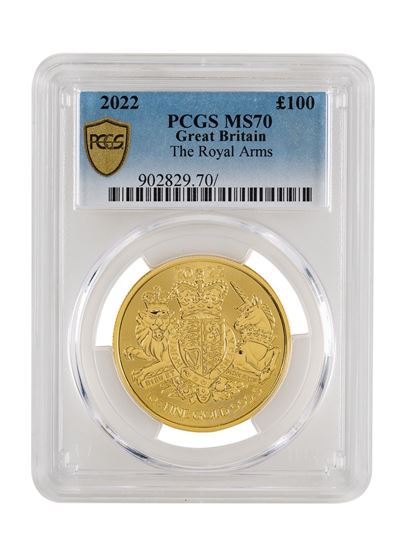 PCGS 2022 1oz Gold Coat of Arms MS70