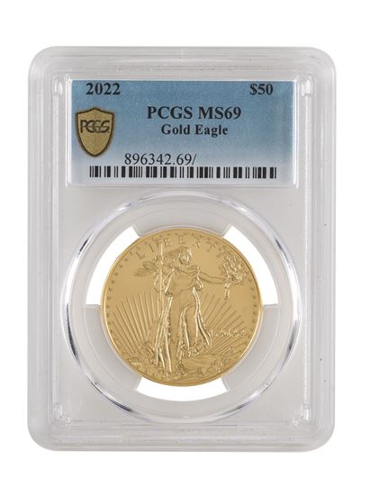 PCGS 2022 1oz 22k Gold American Type 2 Eagle MS69