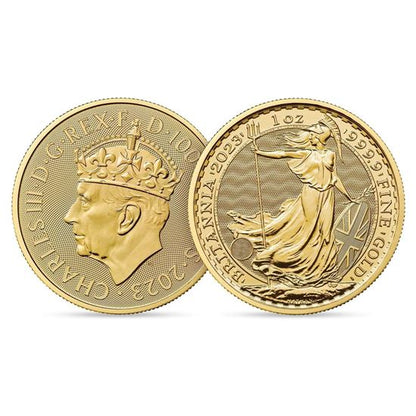2023 1oz 24k UK Britannia Coronation KCIII Gold Coin