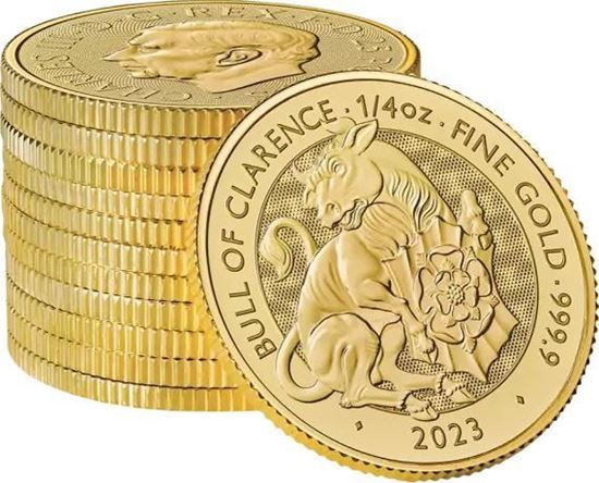 2023 1/4oz UK Tudor Beast 'Bull of Clarence' Gold Coin