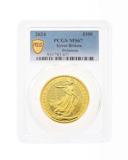 PCGS 2024 1oz Gold Britannia KCIII MS67