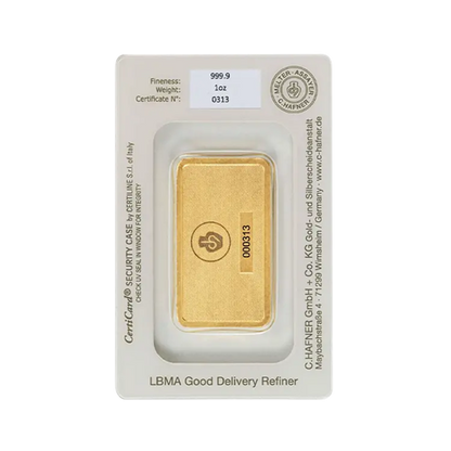 C.Hafner 1oz Gold Bar